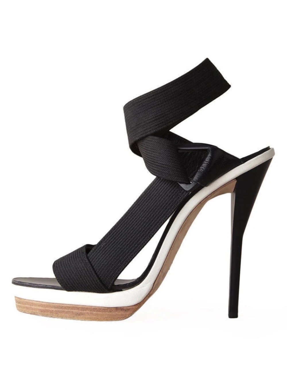 3.1 Phillip Lim Black Cross Strap Wedge Stiletto‎ Heels for Women Sz 38
